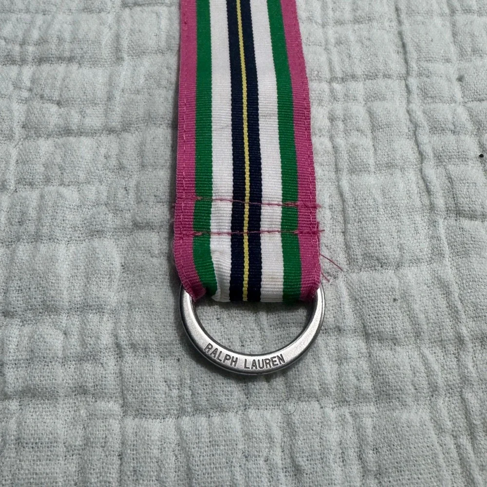 Polo Ralph Lauren Striped Colorful‎ Belt Double D Ring Size 29